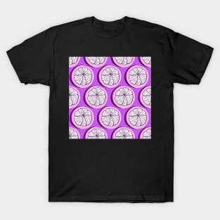 Mangosteen fruits on the violet background T-Shirt